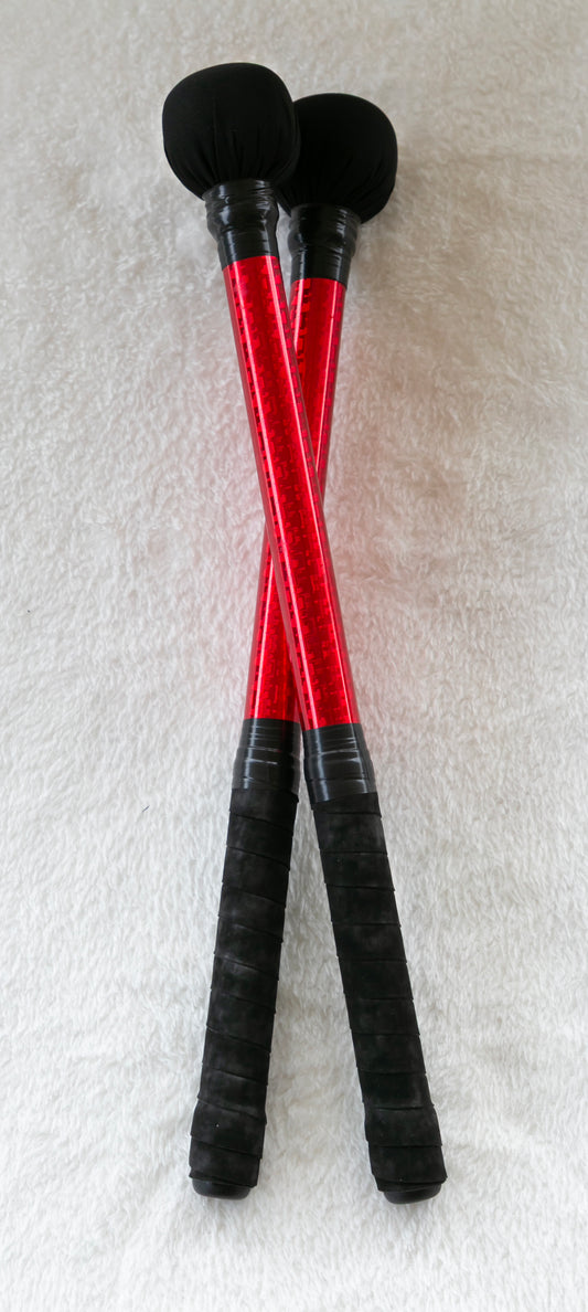 Vinilo rojo minecraft bola negra